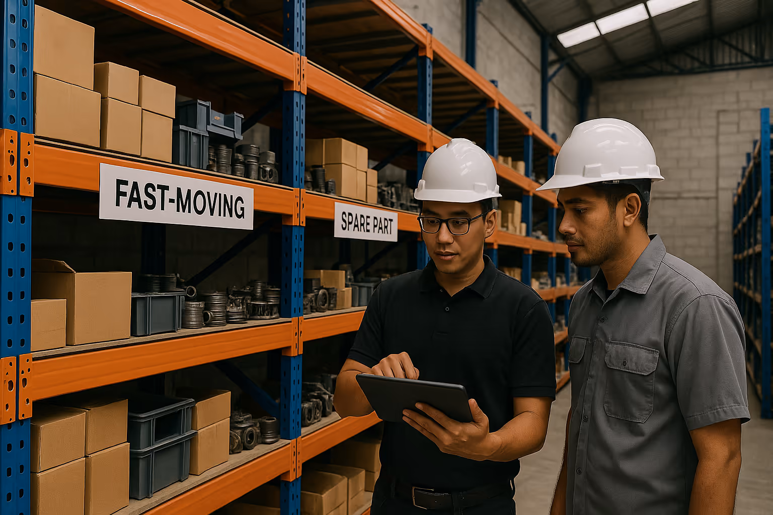 Header artikel Strategi Safety Stock Spare Part Fast-Moving di Workshop